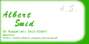albert smid business card